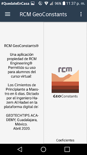 RCM GeoConstants Pro.