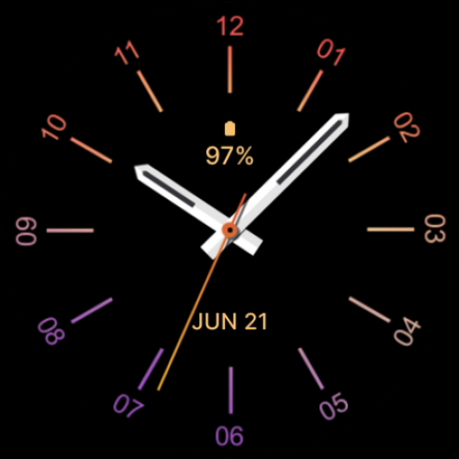 Beauty Black Analog Watch Face Logo