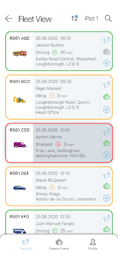Android application USICtrack screenshort