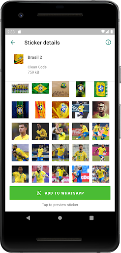 Stickers Brazil Soccer Team Screen 3