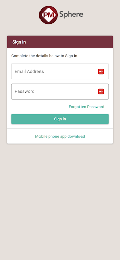 Android application PM Sphere screenshort