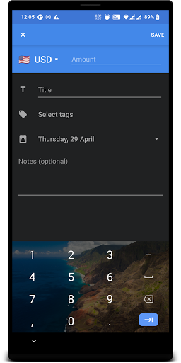 Expenses Tracker Screen 2