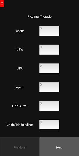 Android application Scoliosis Classification screenshort