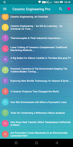Android application Ceramic Engineering Pro screenshort