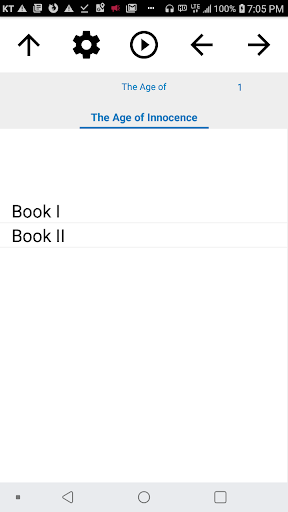 Android application Book, The Age of Innocence screenshort