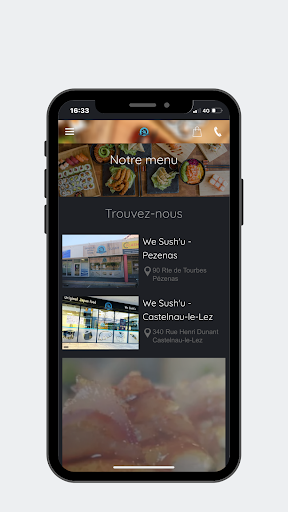 Android application We Sushu - Pezenas screenshort