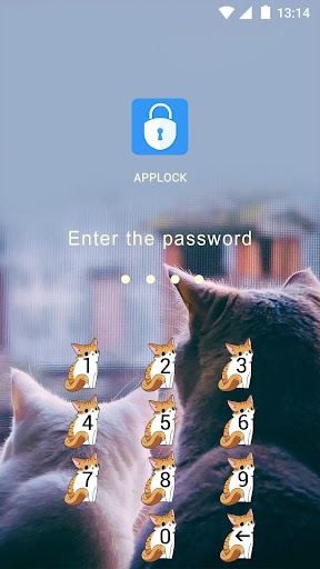 AppLock Theme Lovely Cat Screenshot 2 - AppWisp.com