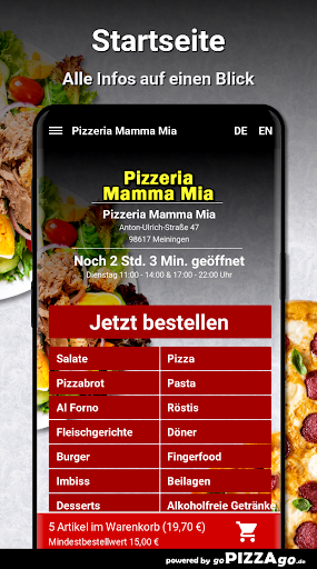 Pizzeria Mamma Mia Meiningen Screen 2