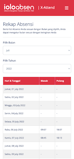 Android application AbsensiHDN screenshort