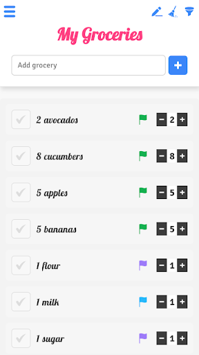 Android application Super Grocery screenshort