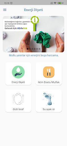 Android application Enerji Diyeti screenshort