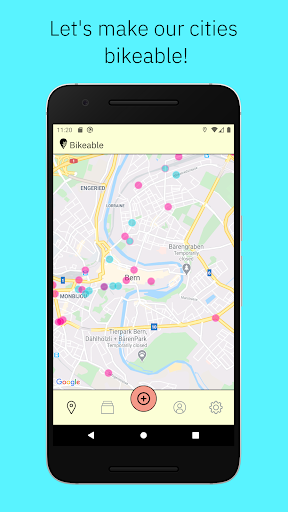 Android application bikeable screenshort