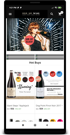 Android application Pop Up Wine screenshort