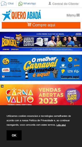 Android application Quero Abadá Carnaval Salvador screenshort