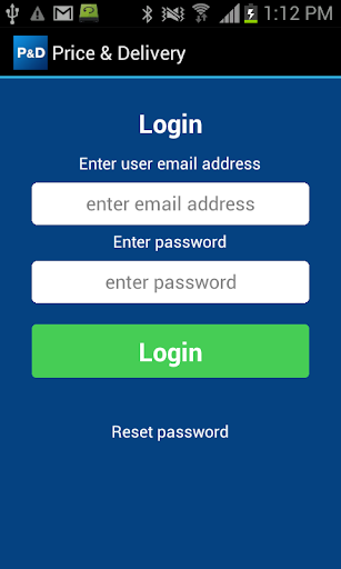 Android application Price & Delivery screenshort