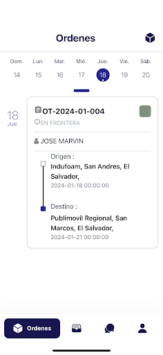 TransportaApp Screen 2