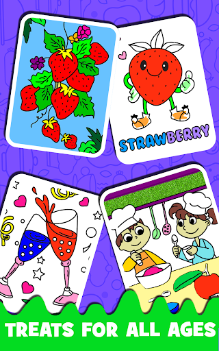 Fruits Coloring book & Food Drawing book Kids Free 1.4 screenshots 4