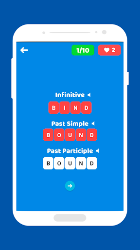 Irregular Verbs Game Screen 3