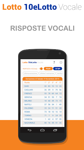 Android application Lotto e 10eLotto Vocale screenshort