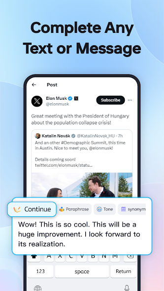 TypeEasy-AI Keyboard & Writer MOD APK screenshot