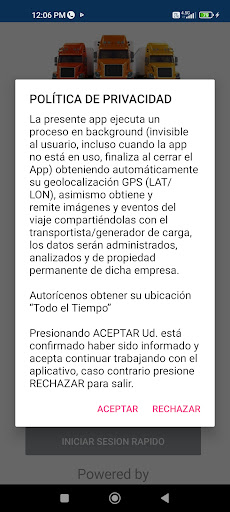 Android application LOGAWARE Driver screenshort