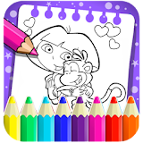 Princess Doraa Coloring Book icon