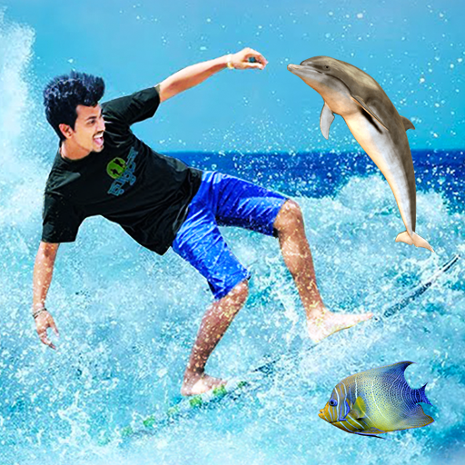 Water photo editor and frames logo