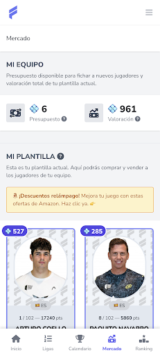 Fantasy Padel Tour Screen 2