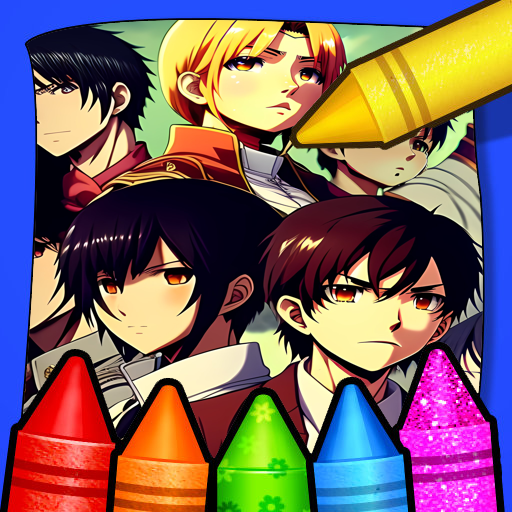 AOT Coloring Book By Glitter