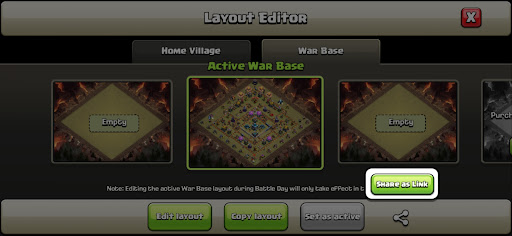 Copy Paste, CoC Base Layout Screen 2