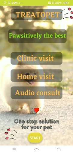 Android application TREAT-O-PET screenshort