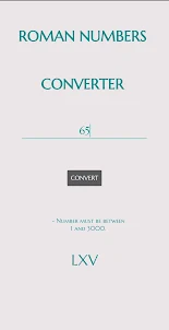 roman number converter