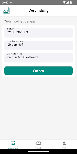 Android application VWS Tickets screenshort