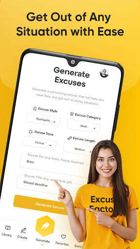 Excuse Generator: Fake Reasons Screen 3