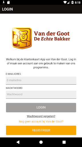 Android application Van der Goot screenshort