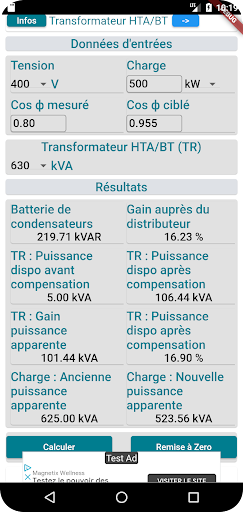 Compensation énergie réactive Screen 2