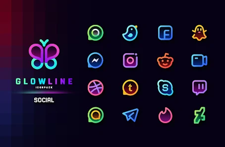 GlowLine Icon Pack v2.3 [Patched]