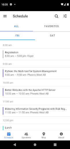 Android application OLF Conference 2022 screenshort