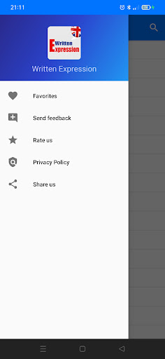 Android application English Written Expression screenshort