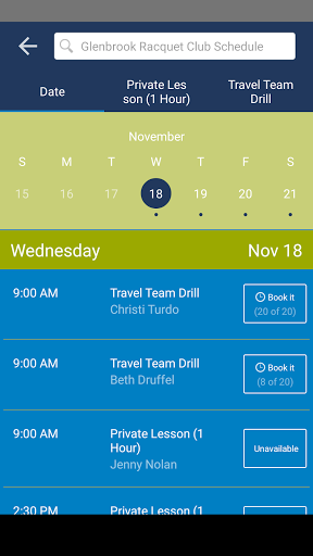 Glenbrook Racquet Club Screen 3