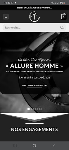 Android application Allure Homme screenshort
