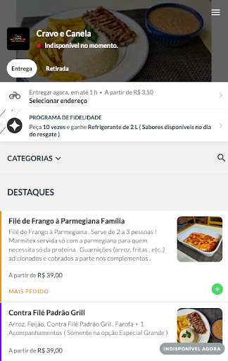 Android application Cravo e Canela screenshort