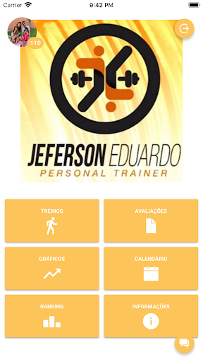 Android application JE Fitness screenshort