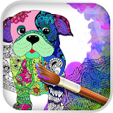 Dogs - Mandalas coloring pages icon
