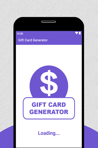 Android application Gift card Generator screenshort