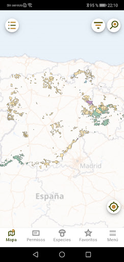 Android application Cotos de Setas -Mapas+GPS+Guía screenshort