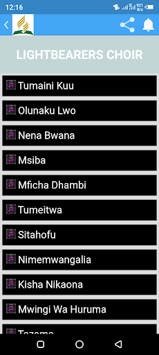 SDA Choir Songs Screen 3