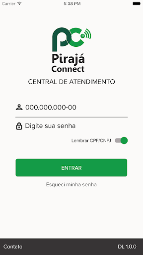 Android application Pirajá Connect screenshort