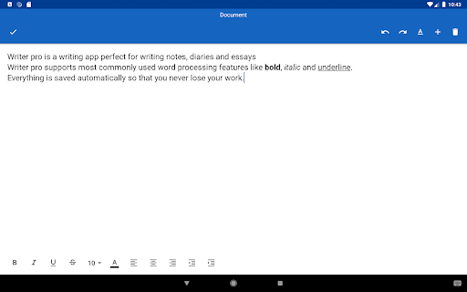Screenshot of Writer pro - write on the go