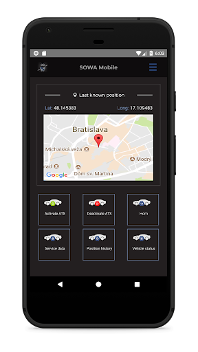 Android application SOWA Mobile screenshort